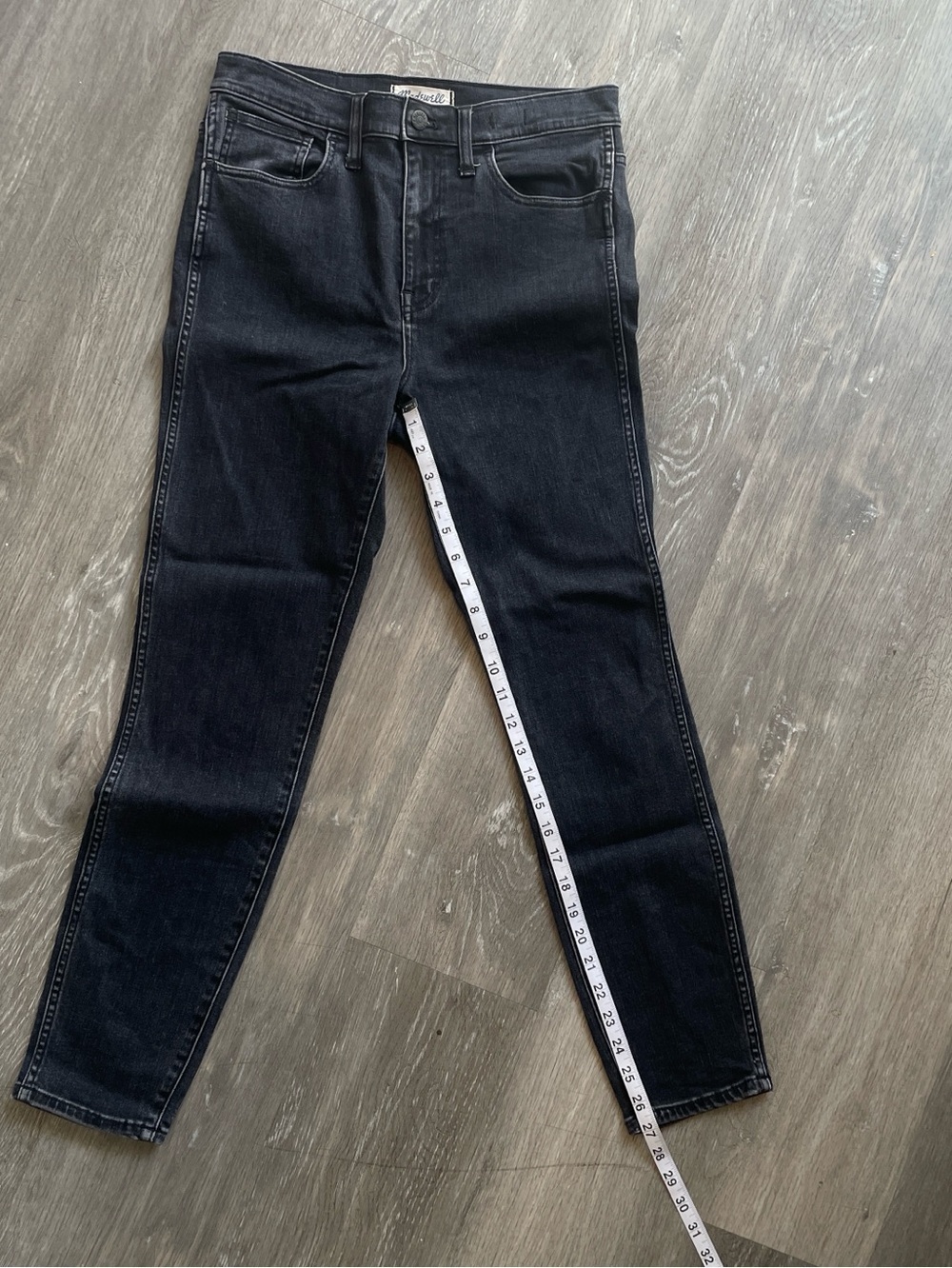 Madewell 10” High Riser Skinny Skinny Jeans Size 29 Dark Wash Stretch Denim - Picture 8 of 9